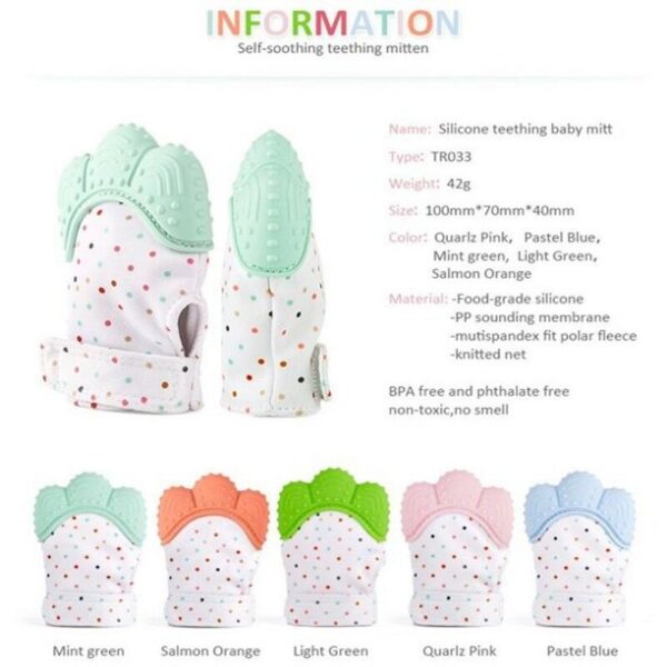 Multi-purpose Baby Teething Mittens / Baby Gloves - Image 4