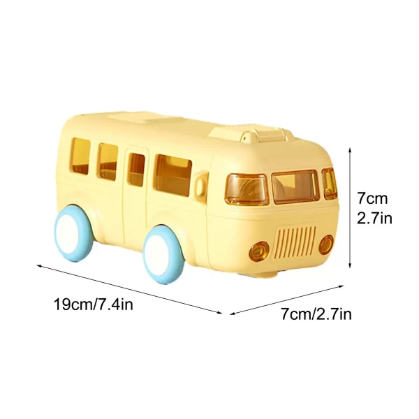 Kids Bus Shape Water Bottle with Strap - Image 2