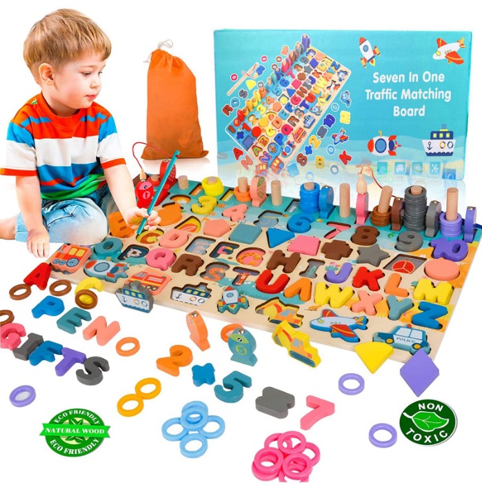 7 in1 Wooden Montessori Puzzles Learning Toy