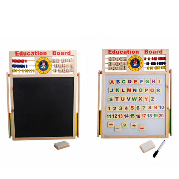 Kids Double Sided Magnetic Writing Board With Letters - Image 7