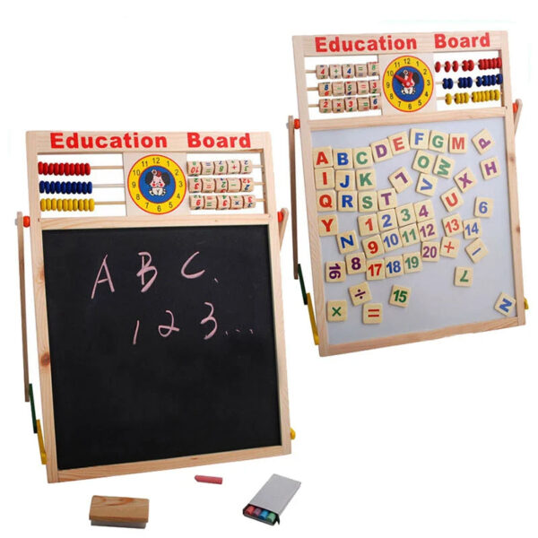 Kids Double Sided Magnetic Writing Board With Letters