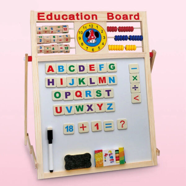 Kids Double Sided Magnetic Writing Board With Letters - Image 5