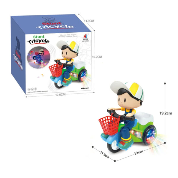 Kids Tricycle Stunt toy with 4D lights - Image 3