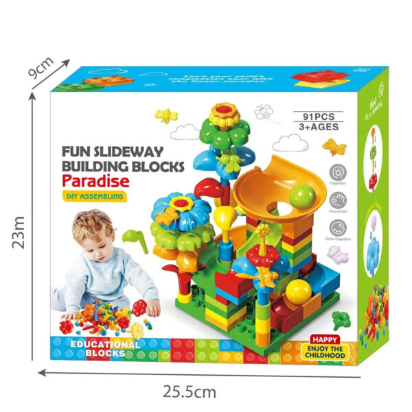 Kids Slideway Building Blocks(91pcs) - Image 13