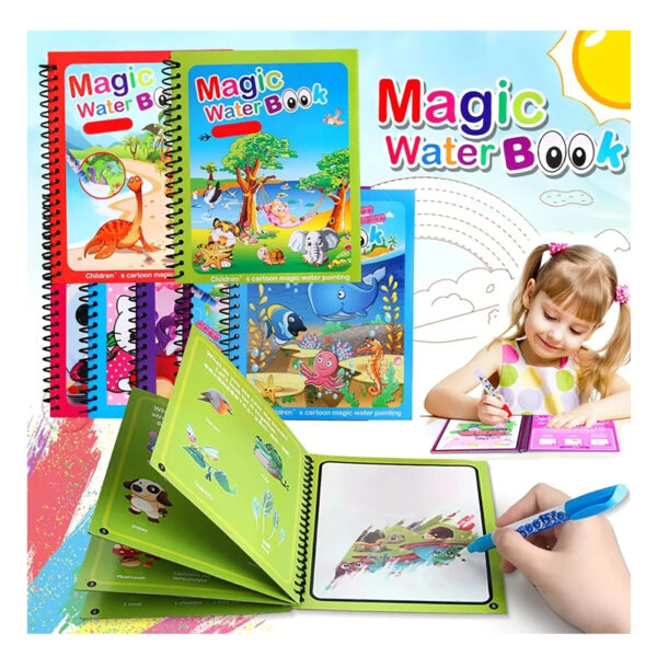 4pcs Magic Water Painting Books