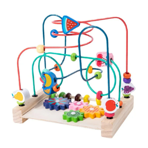 Kids Wooden Fruits Slide Maze - Image 3