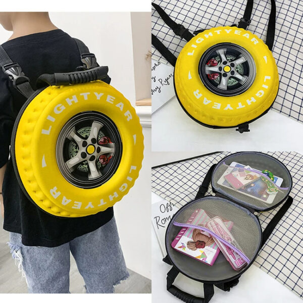 3d Tire School Backpack