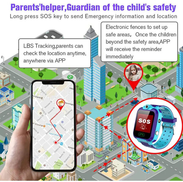Q12 Kids Smart Watch With Sim Card Call IP67 Waterproof Sos Camera Smartwatch Phone GPS Tracker Watch for Children - Image 7